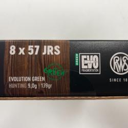 RWS 8X57JRS EVO GREEN 9G BOITE DE 20 BALLES(VENDU PAR 2 BOITES)