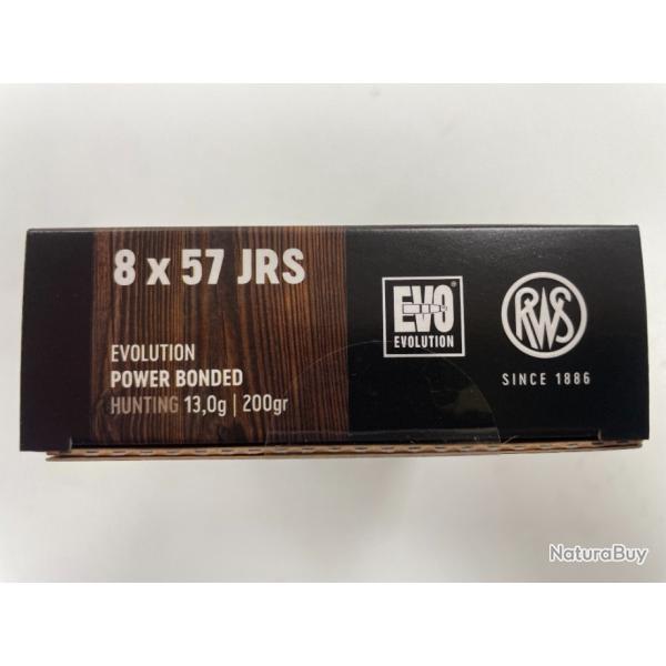 RWS 8X57JRS EVO 13G BOITE DE 20 BALLES(VENDU PAR 2 BOITES)