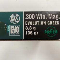 RWS 300 WIN EVO GREEN 8.8G BOITE DE 20 BALLES(VENDU PAR 2 BOITES)