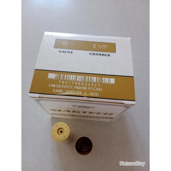 Rare douilles laiton magtech calibre 32 (14mm) 43 egytien