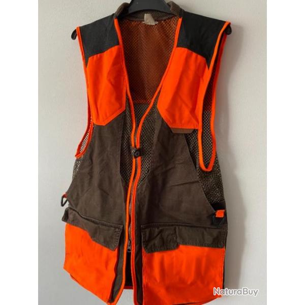 GILLET DE CHASSE ORANGE FEMME