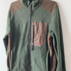 VESTE VERTE ET MARRON DE CHASSE POLAIRE