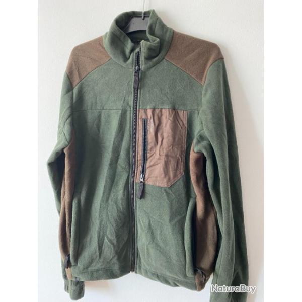 VESTE VERTE ET MARRON DE CHASSE POLAIRE