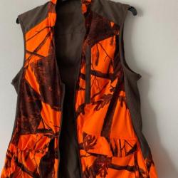 GILET DE CHASSE REVERSIBLE FEMME S