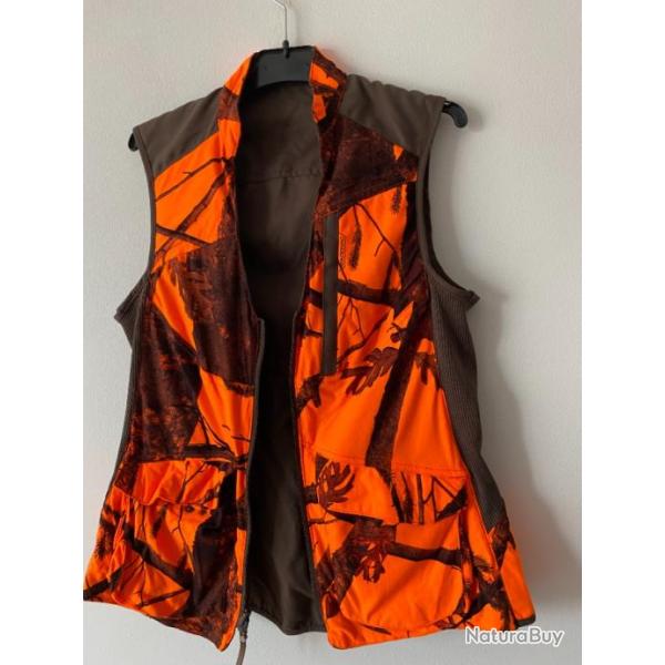 GILET DE CHASSE REVERSIBLE FEMME S