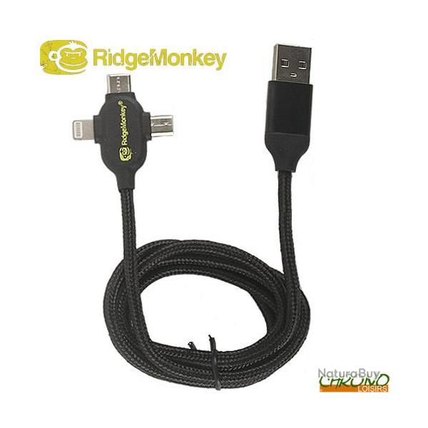 Cble Adaptateur RidgeMonkey Vault USB-A / Multi Prise 1M