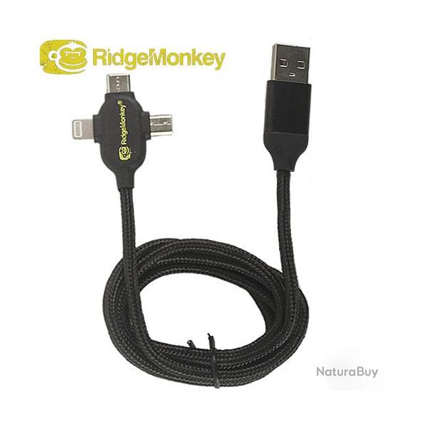 Câble Adaptateur RidgeMonkey Vault USB-A / Multi Prise 1M