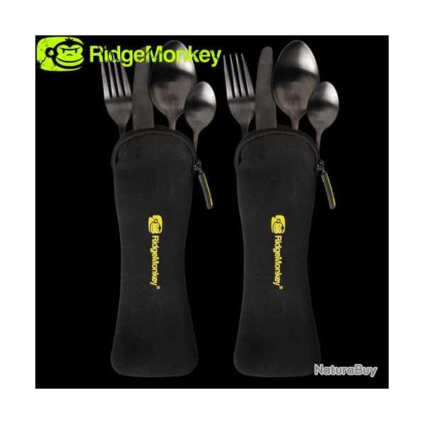 Couverts RidgeMonkey DLX Cutlery Set Twin Pack