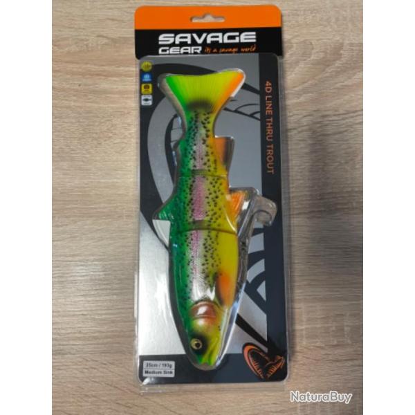 Leurre souple arm Savage gear 4D line thru trout 25cm