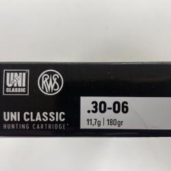 RWS 30-06 UNI CLASSIC 11.7GR BOITE DE 20 BALLES(VENDU PAR 2 BOITES)