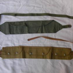 WW2 US LOT DE 2 CEINTURE PORTE MONNAIE MILITAIRE AMEÉRICAINES RÉFÉRENCÉES GI STYLE KING