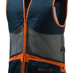 Gilet de tir ball trap unisexe Full Mesh bleu orange BERETTA