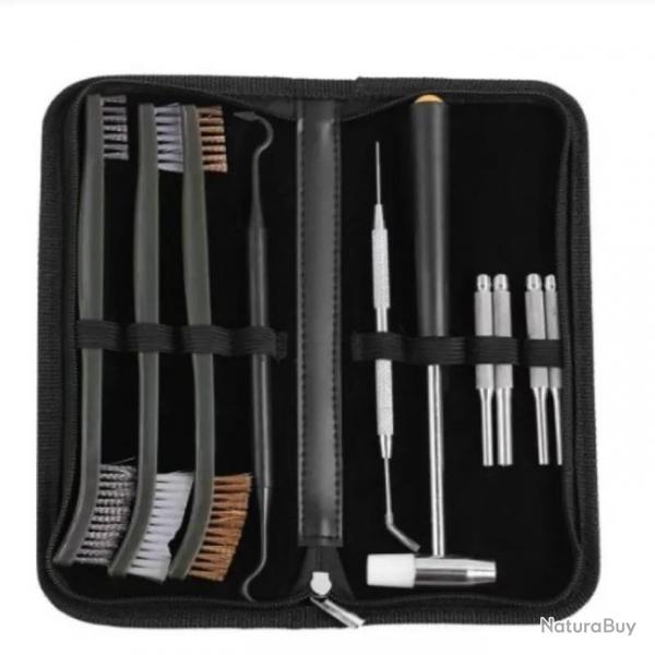 Kit de nettoyage plusieurs outils avec pochette de rangement - Modle C