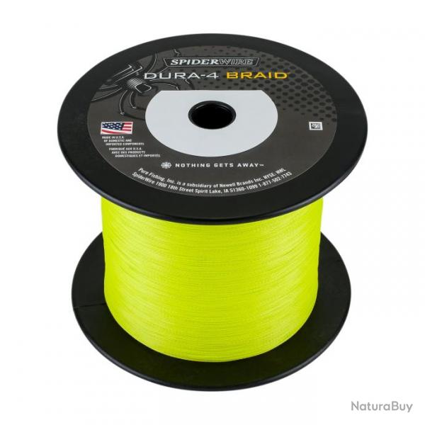 Tresse Spiderwire Dura 4 Yellow 1800M 10/100-9,1KG