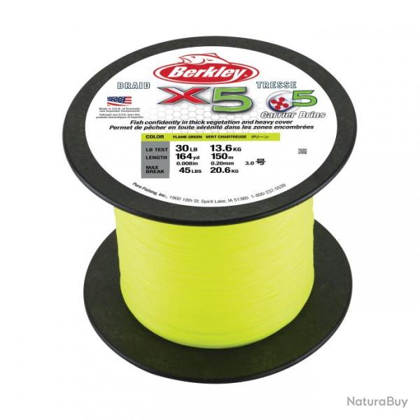 Tresse Berkley X5 Fluo 2000M 8/100-7,6KG