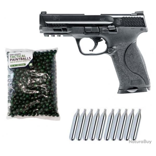 Smith & Wesson M&P9 2.0 T4E cal.43 pistolet de dfense  domicile incluant 500 balles de peinture ca