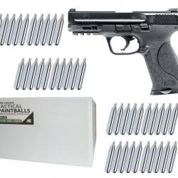 Smith & Wesson M&P9 2.0 T4E cal.43 pistolet de défense à domicile incluant 4000 billes de peinture c