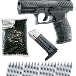 Walther PPQ M2 T4E RAM Home Defense pistolet cal.43 incluant un chargeur de rechange, 500 billes de 