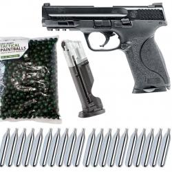 Smith & Wesson M&P9 2.0 T4E cal.43 pistolet de défense à domicile incluant un chargeur de rechange, 