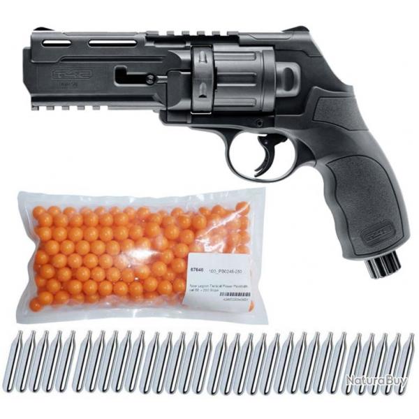 Umarex T4E TR 50 RAM Revolver de dfense  domicile cal.50 incluant 250 billes de peinture cal.50 et