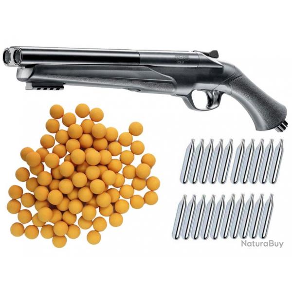 Umarex T4E HDS 68 Double Barrel Paintball Home Defense Shotgun incluant 20x capsules de CO2 de 12 gr