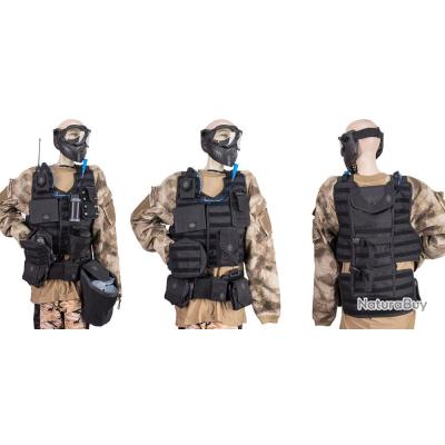 Annonce billes paintball : Gilet lourd de paintball tactique NXe MagFed incluant Battlepack et poches suppl&eacute;mentaires - noir
