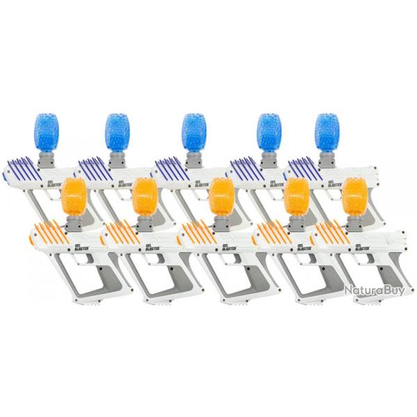 Pistolet  gel / marqueur  gel souple - orange/bleu - Pack terrain - 10 pices