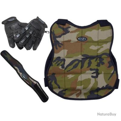 Annonce billes paintball : Nouvel ensemble de protection de paintball New Legion - camouflage avec gant &agrave; doigts complets