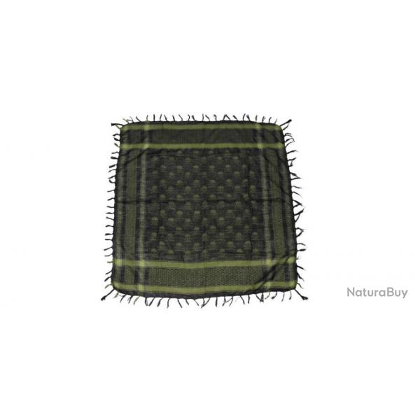 Foulard Shemagh / PLO avec des franges - olive/noir avec une tte de mort