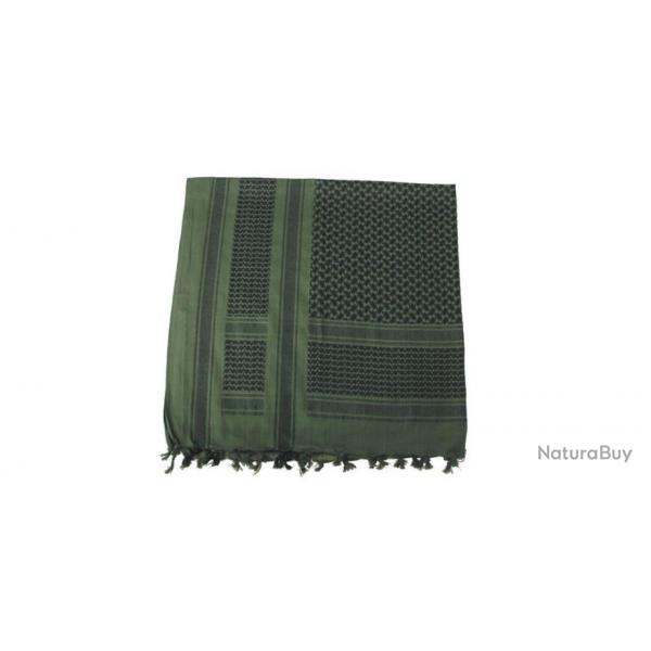 Chche / foulard PLO avec franges - olive/noir