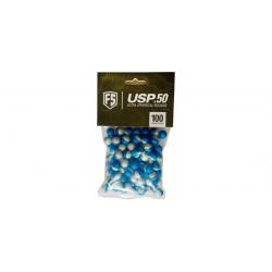 Première frappe Ultra Sphere Powderballs (USP) - 100 pièces - cal.50