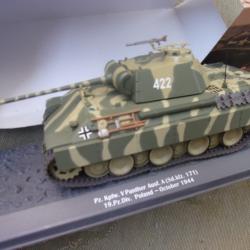 maquette de char allemand PZKpfW  V panther  au 1/43 pologne oct. 44