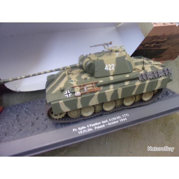 maquette de char allemand PZKpfW  V panther  au 1/43 pologne oct. 44