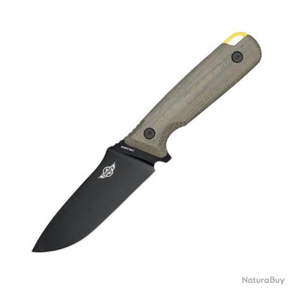 Couteau Olight Fortitude 2 Manche Micarta&G10 Lame Acier CPM-S35VN Etui Cuir OLTFORT2BK