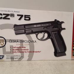 10800 PISTOLET ASG CZ 75 CAL4,5MM CO2 1,6JOULES NEUF