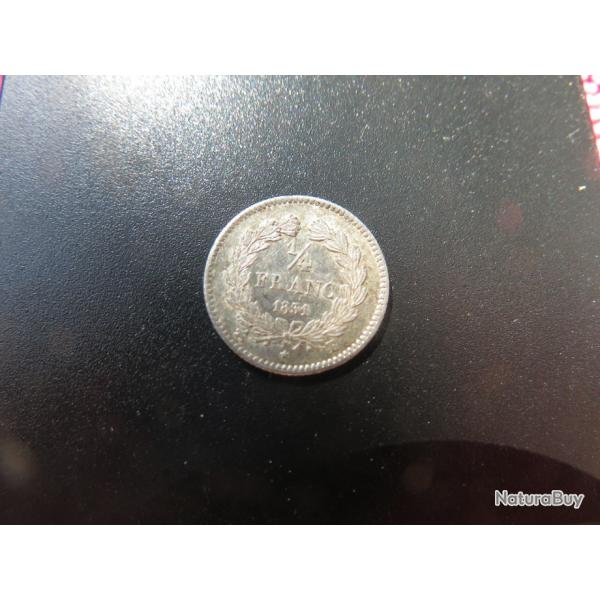 1/4 de francs louis Philippe 1831 B   SUP