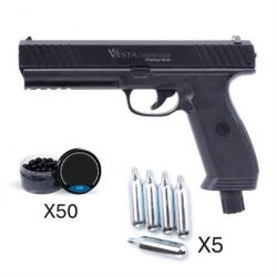 Pack complet Pistolet Défense VESTA PDW50 - cal 50 CO2-14 Joules