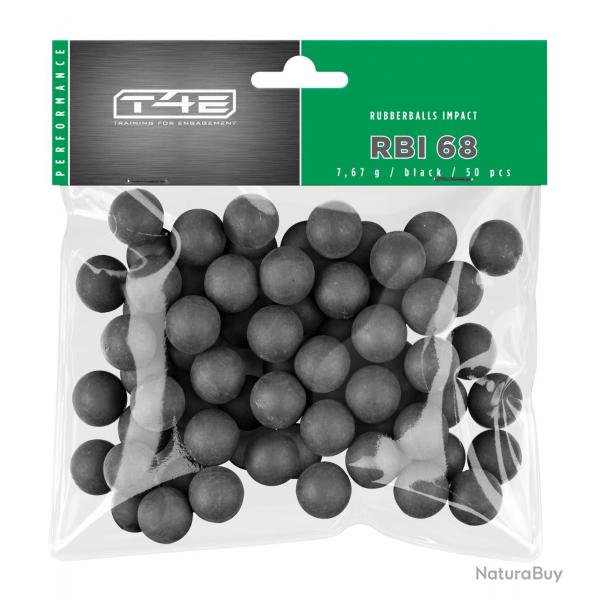 BILLES T4E C68 CAOUTCHOUC NOYAU ACIER X50