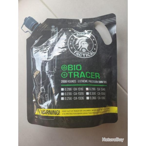 SACHET 2000 BILLES BLANCHES 0.28G BIO TRACER LANCER TACTICAL