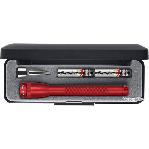 MAGLITE Mini R3 Lampe LED en Coffret - Couleur Rouge - 12,7 cm