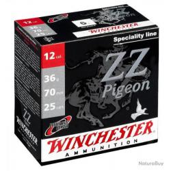 10 boites  de 25 Cartouches Winchester ZZ Pigeon Electrocible - Cal. 12/70 N°5