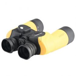 Jumelles Télescope 7x50 Télémètre Interne Echelle Boussole Flottante Jaune