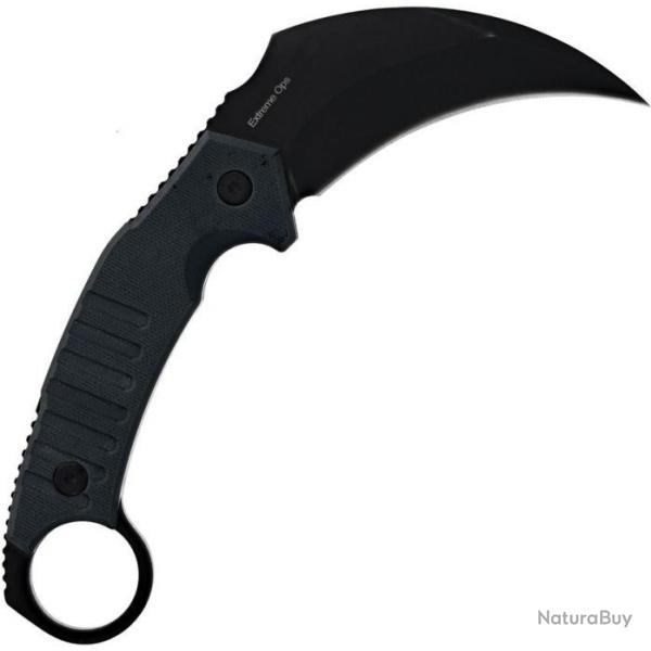 Couteau Smith&Wesson Karambit Black Lame Acier Inox Manche G10 Etui ABS SW1208412