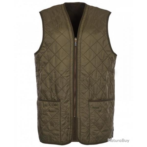 Gilet Barbour Polarquilt Waistcoat Zip in liner Olive olive