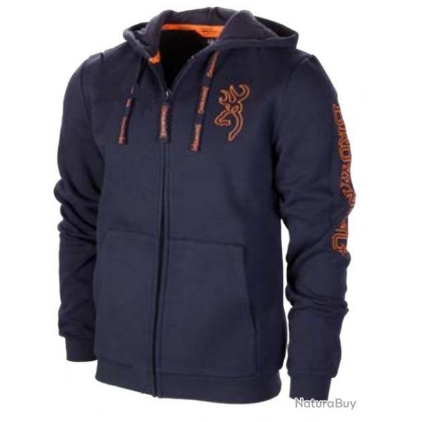 Gilet Chaud Browning Snapshot zip Sweatshirt Bleu