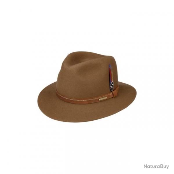 Chapeau Stetson Woolfelt Impermable Maron Beige