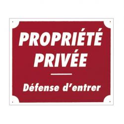 Pancarte Propriété Privée Défense Entrée