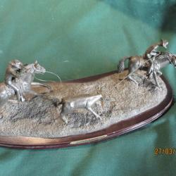 figurine western cowboy metal