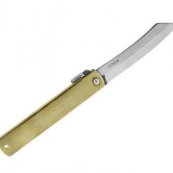 COUTEAU HIGONOKAMI LUXE LAITON 12CM CARBONE