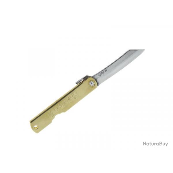 COUTEAU HIGONOKAMI LUXE LAITON 10CM CARBONE